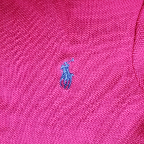 Pink Ralph Lauren Peplum Polo Shirt - Picture 2 of 3